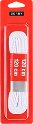 Skosnöre 120cm vit platt