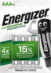 Batteri AAA Laddbart 4-p Power Plus
