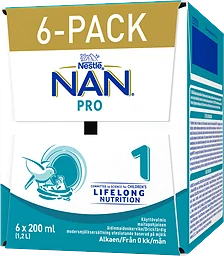 Modersmjölkersättning Nan Pro 1 Drickfärdig 6-pack