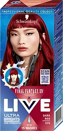 Hårfärg Ultra Brights Dark Red 026 1-p Schwarzkopf LIVE
