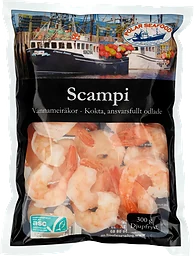 Scampiräkor Scampi kokt