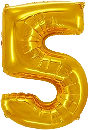 Folieballong Guld 5 100cm