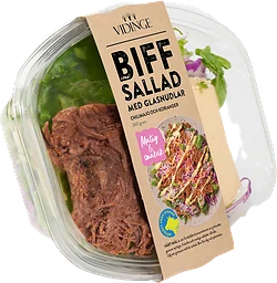 Biffsallad med glasnudlar