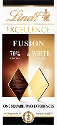 Choklad Excellence Fusion 70% & white