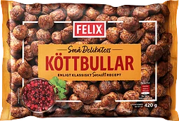 Köttbullar Små Delikatess Frysta