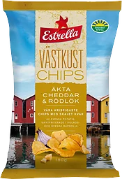 Västkustchips Cheddar & rödlök