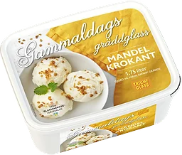 Gammeldags gräddglass Mandelkrokant