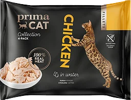 Kattmat Fillets Kyckling i vatten 4-p 50g