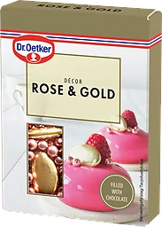 Chokladdekoration Rosé & guld