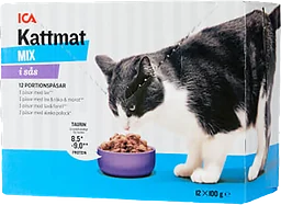 Kattmat Fisk i sås 12-p