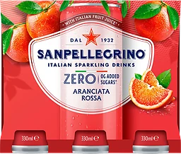Läsk Aranciata Rossa zero 6-p