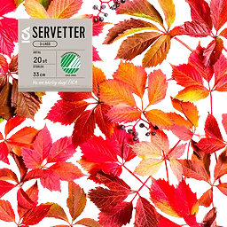 Servett 33cm Höstlöv 20-p