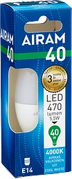 Led Kron Lampa 470lm E14 40w Kallvit