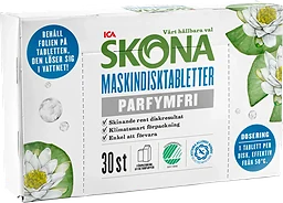 Maskindisktablett Parfymfri 30-p Miljömärkt