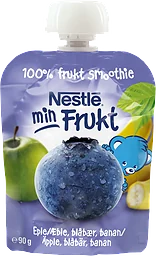 Fruktsmoothie Äpple Blåbär Banan Från 6 Månader