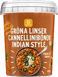 Gröna Linser Cannellinibönor Indian Style Soppa