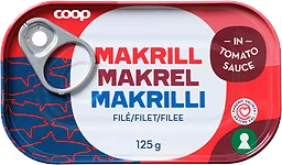 Makrillfiléer i tomatsås