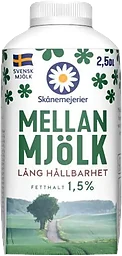 Mellanmjölk Lång Hållbarhet