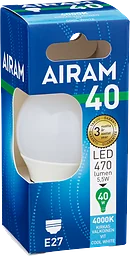 Led Klotlampa 470lm E27 40w Vit