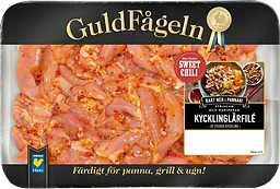 Kycklinglårfilé sweet chili strimlad och marinerad