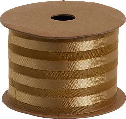 Organzaband randig guld 4 cm x 5m