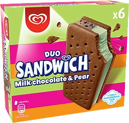Sandwich Mjölkchoklad & päron 6-p 600ml