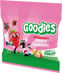 Barnsnacks Fruity gummies strawberry 3år