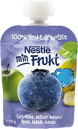 Fruktsmoothie Äpple Blåbär Banan