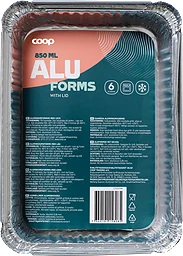 Aluminiumform med lock 6-pack