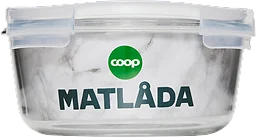 Glasförvaring rund 1.1 L med lock