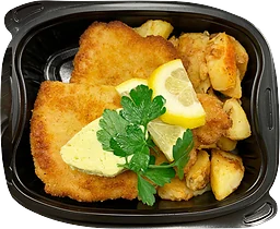 Schnitzel Med Stekt Potatis