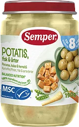 Barnmat Potatis & fisk med ärtor 8 Mån