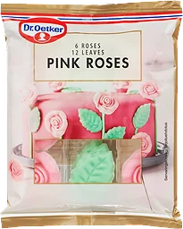 Pink Roses Sockerrosor med Blad