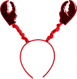 Diadem m kräftklor röd 29cm