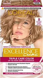 8 Natural Light Blonde Permanent Hårfärg
