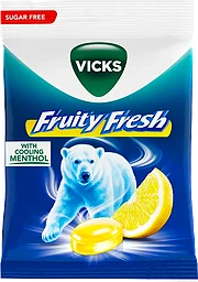 Halstablett Fruity Fresh Lemon & natural menthol sockerfri