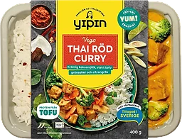 Röd Curry Thailändsk friterad Tofu