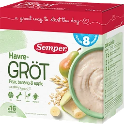 Fruktgröt Päron & banan Från 8 m 16p 480g