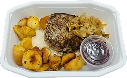 Pannbiff med stekt potatis & lök