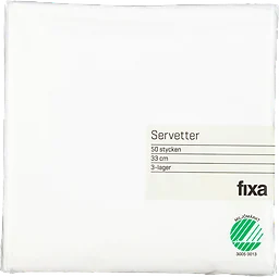 Servett Vit 33cm