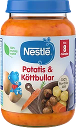 Barnmat Potatis & köttbullar 8m