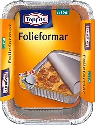 Folieformar med lock 19dl 4-p