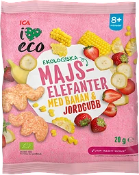 Barnsnacks Banan jordgubb Ekologisk 8m