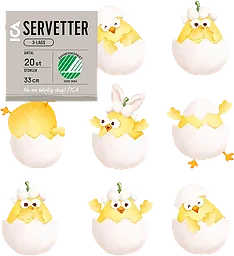 Servett 33cm Eggy