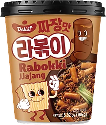 Rabokki Jjajang Nudlar i Kopp