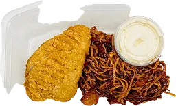 Crispy chicken med nudelwook