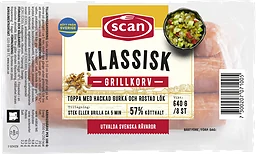 Grillkorv med tunt skinn