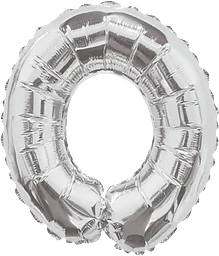 Folieballong Silver 0 100cm