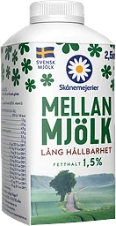 Mellanmjölk Lång Hållbarhet