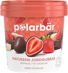 Jordgubbar i vit & mörk choklad